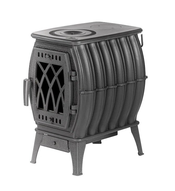 Печь-камин отопительно-варочная PROMetall Бахта черная