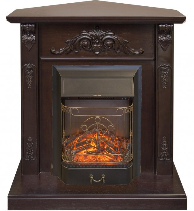 Каминокомплект RealFlame Anita corner STD/EUG AO с очагом Majestic Lux Black S