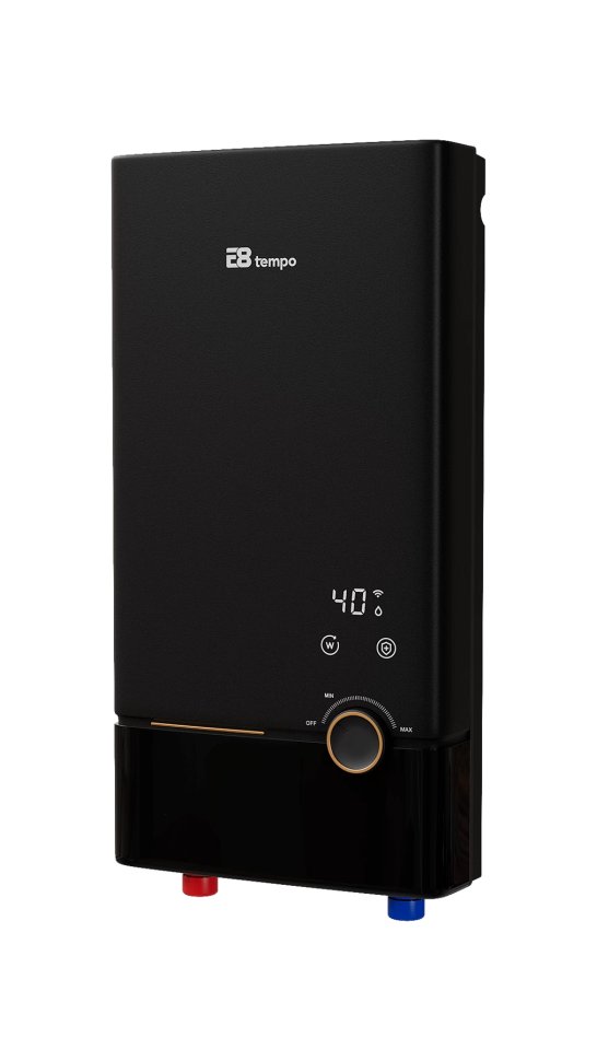 Проточный электрический водонагреватель E8 tempo FSK312 черный (трёхфазный)