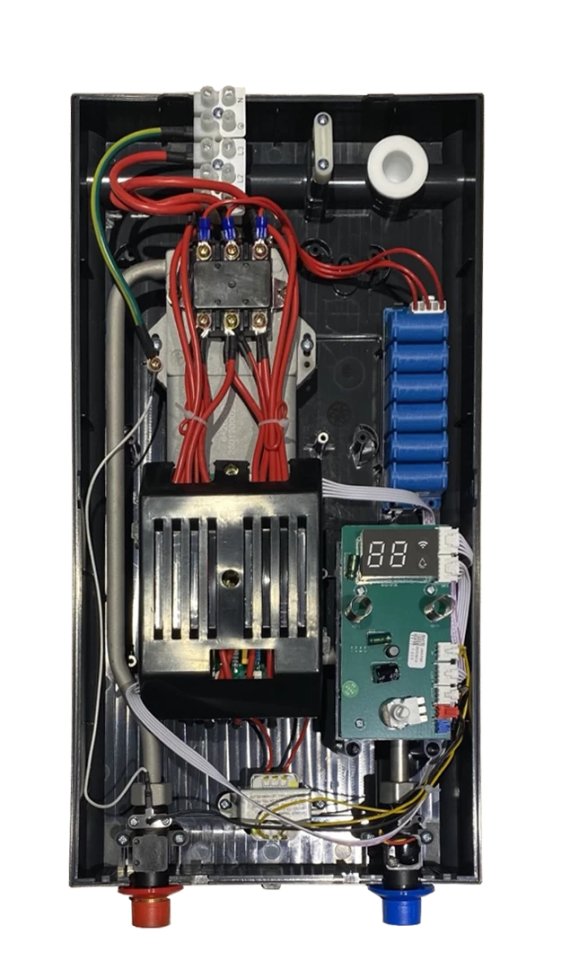 Проточный электрический водонагреватель E8 tempo FSK324 черный (трёхфазный)
