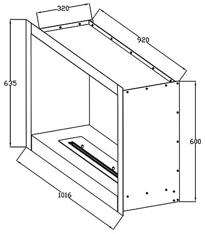 Биокамин модульный Silver Smith Capsula Lux 2
