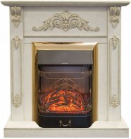 Каминокомплект RealFlame Anita corner STD/EUG WTG с очагом Majestic Lux Brass S