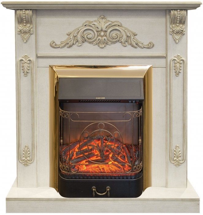 Каминокомплект RealFlame Anita corner STD/EUG WTG с очагом Majestic Lux Brass S