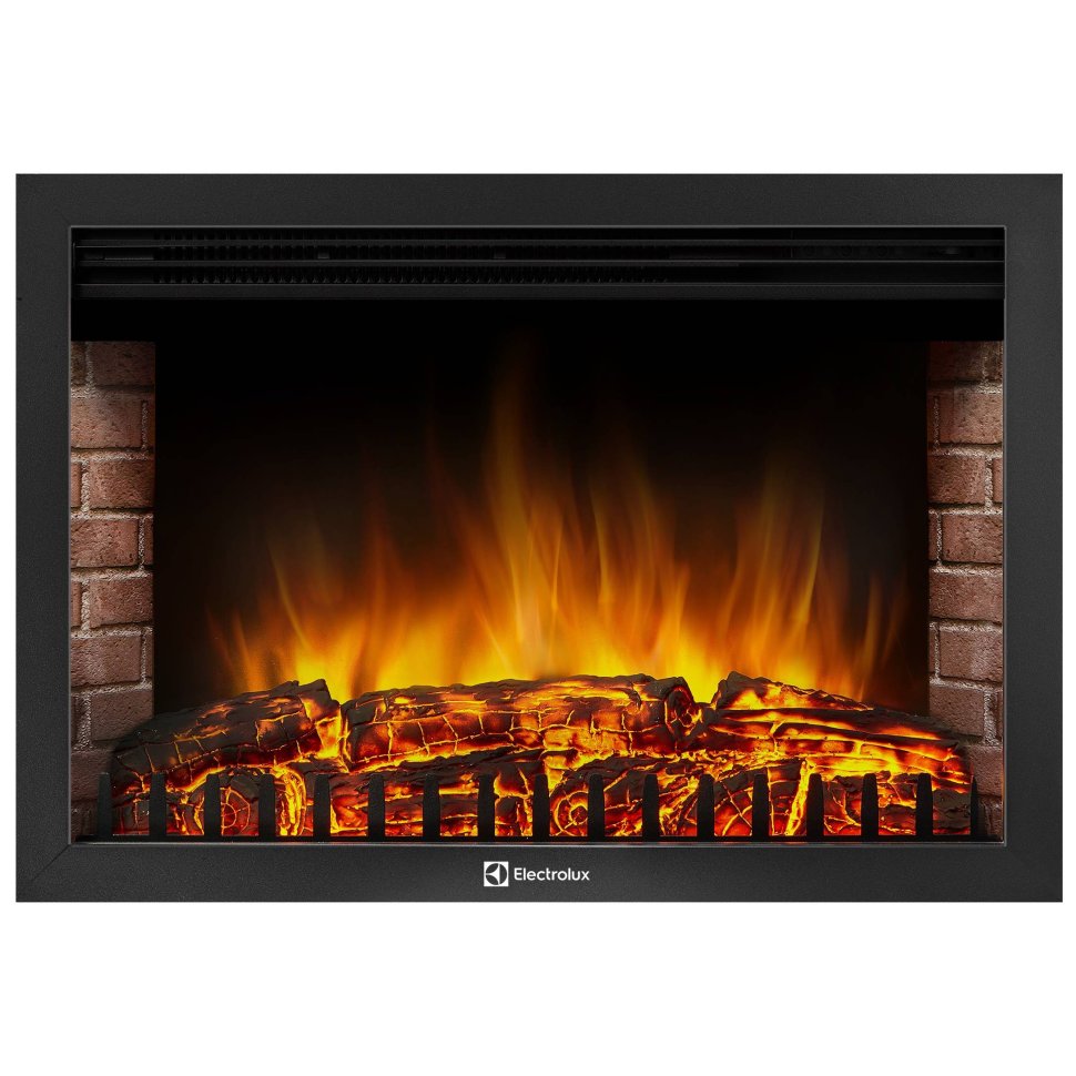 Каминокомплект Firelight Bricks Wood 30 с очагом Electrolux EFP/P-3020LS камень коричневый/шпон темный дуб