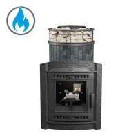 Печь банная PROMetall Атмосфера L Россо Леванто ламель+сетка с газовой горелкой