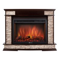 Каминокомплект Firelight Scala 25 с очагом Electrolux EFP/P-2520LS сланец скалистый бурый/шпон тёмный дуб