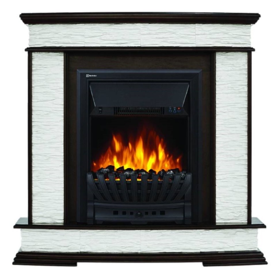 Каминокомплект Firelight Scala Classic с очагом Electrolux EFP/P-1020LS сланец скалистый белый/тёмный дуб