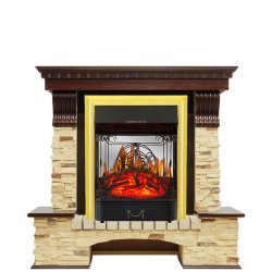 Каминокомплект Royal Flame Pierre Luxe сланец с очагом Fobos FX M Brass