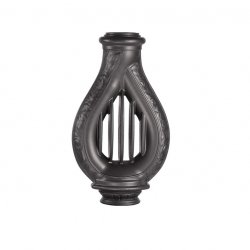 Конвектор PROMetall Лира для печей 130мм дымоход 115мм цвет чёрный