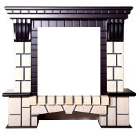 Портал Interflame Экстер М темный дуб под очаг Foton 23 LED FX