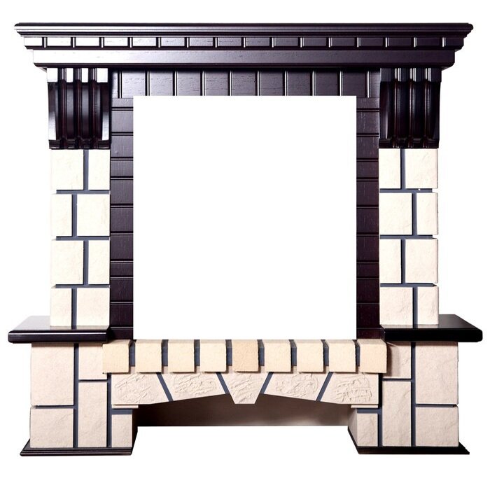 Портал Interflame Экстер М темный дуб под очаг Foton 23 LED FX