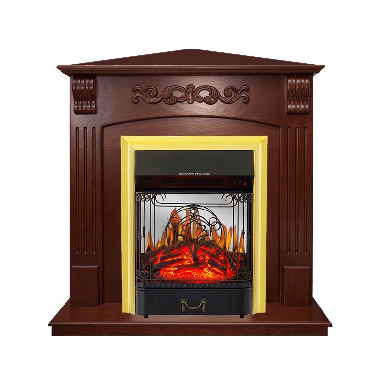 Каминокомплект Royal Flame Sorrento угловой c очагом Majestic FX M Brass