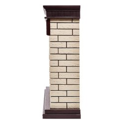 Каминокомплект Firelight Bricks 25 с очагом Electrolux EFP/P-2520LS камень бежевый/шпон темный дуб