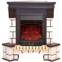 Каминокомплект RealFlame Stone Corner new STD/EUG AO (DN) с очагом Fobos s Lux Black/Brass