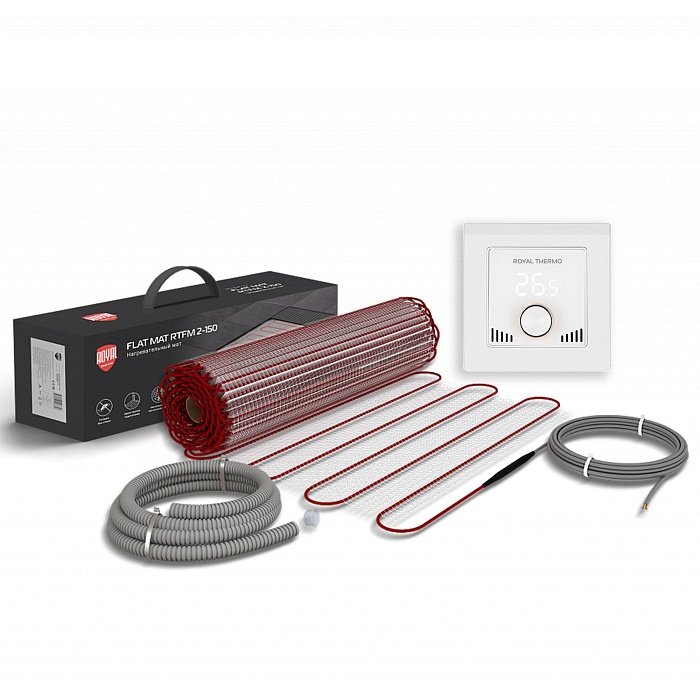 Комплект теплого пола Royal Thermo Flat Mat RTFM 2-150-3.5 с терморегулятором RTI-16