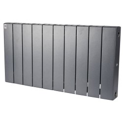 Биметаллический радиатор отопления Rifar Supremo 350 боковое подключение 10 секций титан