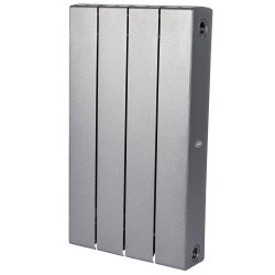 Биметаллический радиатор отопления Rifar Supremo 500 боковое подключение 4 секции титан